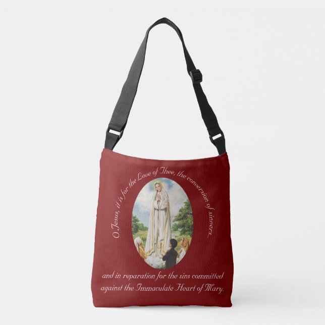 Our Lady of Fatima Personalized Crossbody Bag (Front)