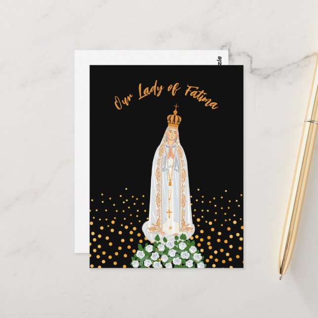 Our Lady of Fatima Procession of Candles Postcard (Front/Back In Situ)