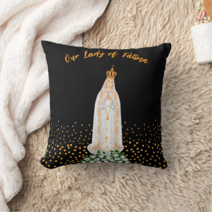 Our Lady of Fatima Procession of Candles Throw Pillow