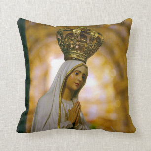 Our Lady of Fatima Throw Pillow