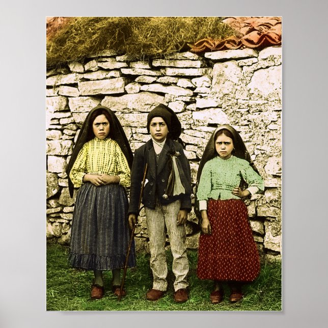 Our Lady of Fatima Virgin Mary Children Poster (Front)