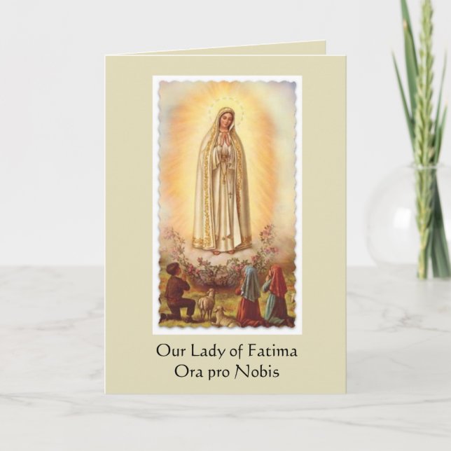 Our Lady of Fatima with Children Card (Front)