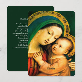 Our Lady of Good Counsel with Prayer Holiday Card