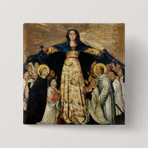 Our Lady of Grace and the Masters of the Order of 2 Inch Square Button
