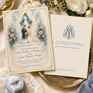 Our Lady of Grace Catholic Wedding  Save The Date