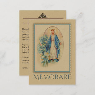 Our Lady of Grace Memorare Holy Card