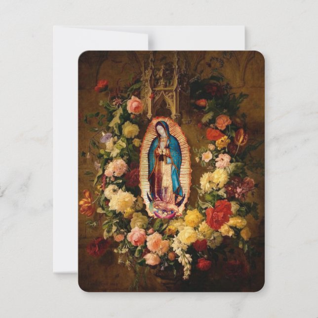 Our Lady of Gu Catholic Funeral Memorial Holy Card (Front)