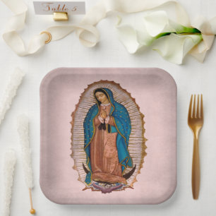 Our Lady of Guadalupe 1531 Paper Plate