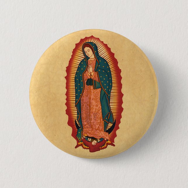Our Lady of Guadalupe 2 Inch Round Button (Front)