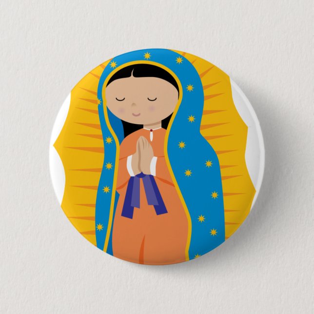 Our Lady of Guadalupe 2 Inch Round Button (Front)
