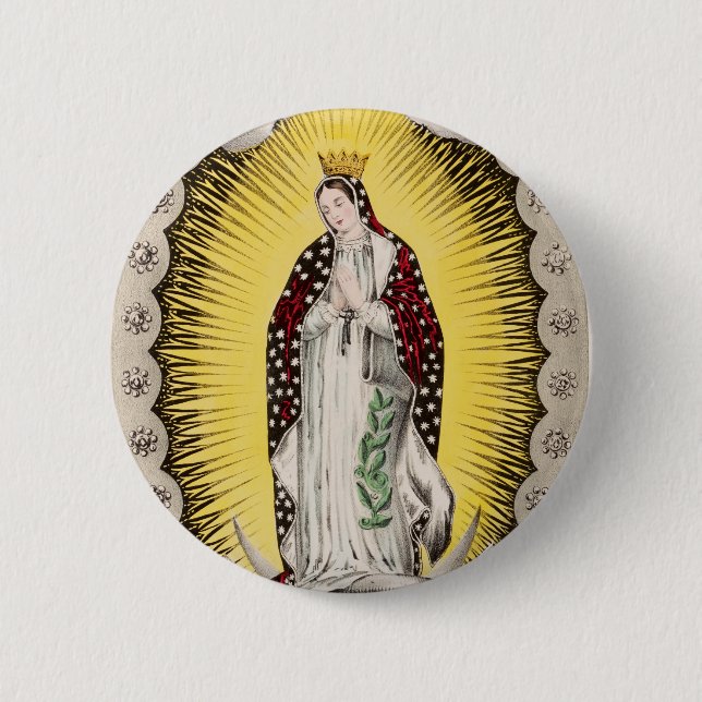 Our Lady of Guadalupe 2 Inch Round Button (Front)