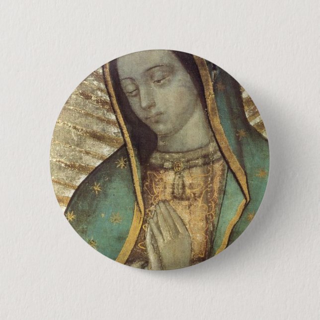 OUR LADY OF GUADALUPE 2 INCH ROUND BUTTON (Front)