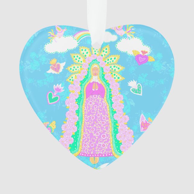 Our Lady of Guadalupe Blue Ornament (Front)