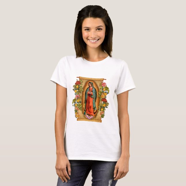 Our Lady of Guadalupe Catholic Religious Virgin T-Shirt (Front Full)