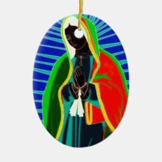 our lady of guadalupe ceramic ornament