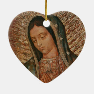 our lady of guadalupe ceramic ornament