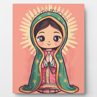 Our Lady of Guadalupe cute kawaii style Plaque