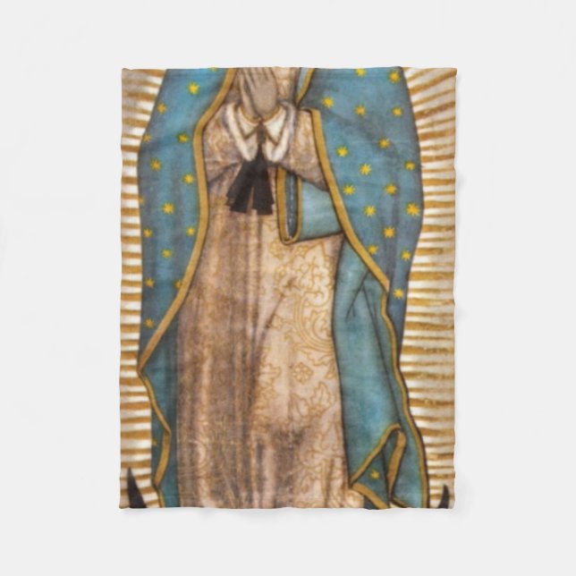 Our Lady Of Guadalupe Fleece Blanket (Front)