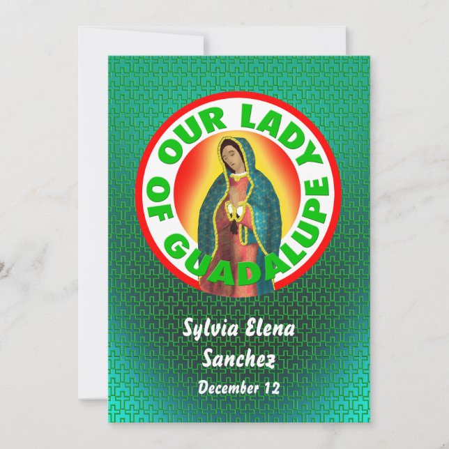 Our Lady of Guadalupe invite (Front)