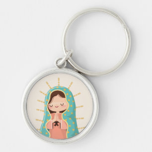 Our Lady of Guadalupe Kawaii Style Keychain