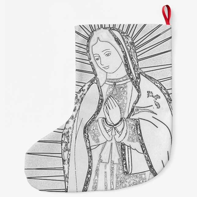 our lady of guadalupe large christmas stocking (Back)