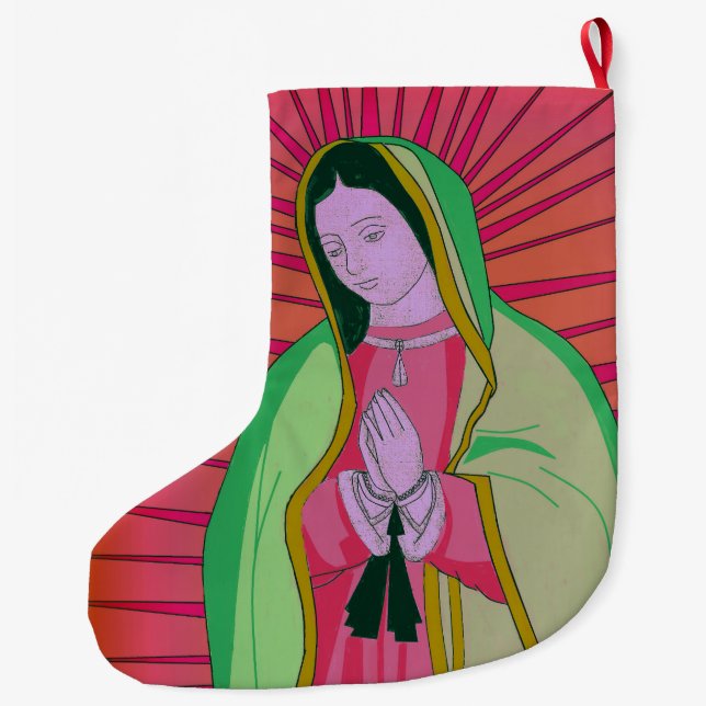 our lady of guadalupe large christmas stocking (Back)