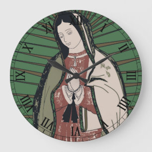 our lady of guadalupe large clock