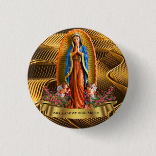 Our Lady of Guadalupe Mexico 1 Inch Round Button