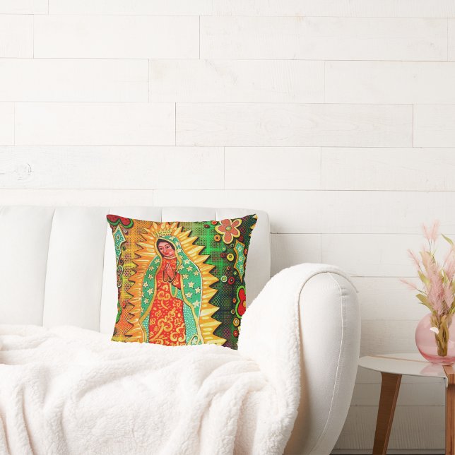 Our Lady of Guadalupe Mexico Throw Pillow (Creator Uploaded)