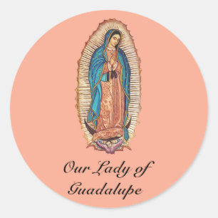 Our Lady of Guadalupe Miraculous Tilma Fine Art Classic Round Sticker