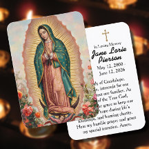 Our Lady of Guadalupe Prayer Card