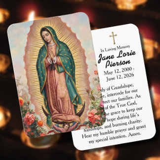Our Lady of Guadalupe Prayer Card