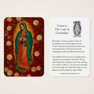 Our Lady of Guadalupe Prayer Holy Card