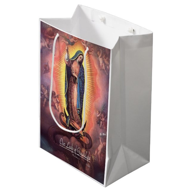 Our Lady of Guadalupe Rev 12 Medium Gift Bag (Front Angled)