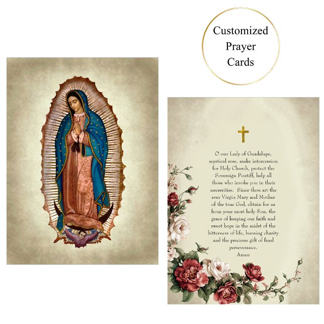 Our Lady of Guadalupe Roman Catholic Prayer Card (Creator Uploaded)