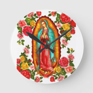 Our Lady of Guadalupe Round Clock