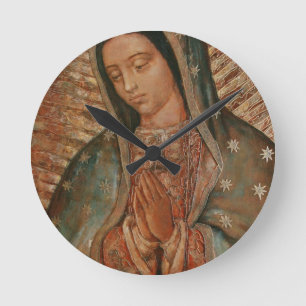 our lady of guadalupe round clock