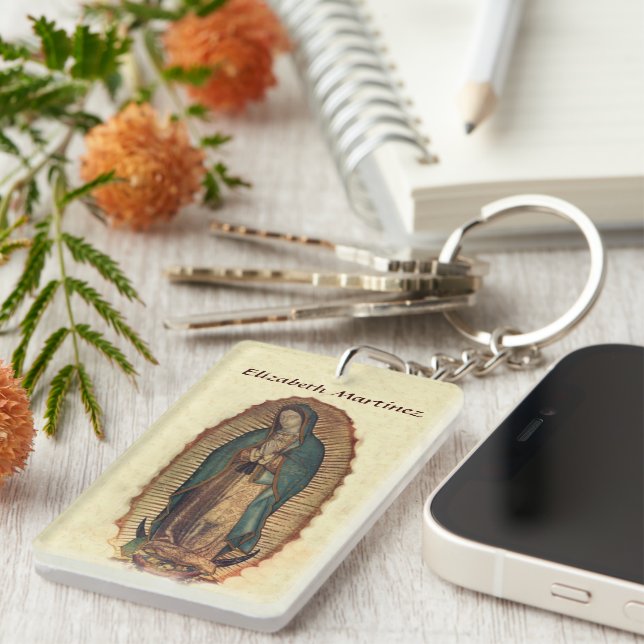 Our Lady of Guadalupe Saint of Americas Keychain (Front Right)