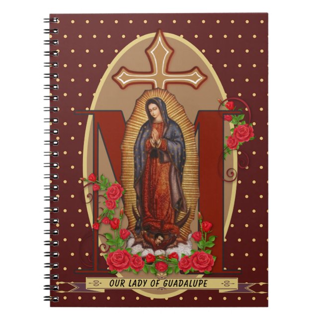 Our Lady of Guadalupe Santa Maria Spanish Virgin Notebook (Front)