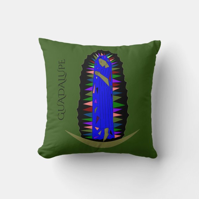 Our Lady of guadalupe Throw Pillow (Front)