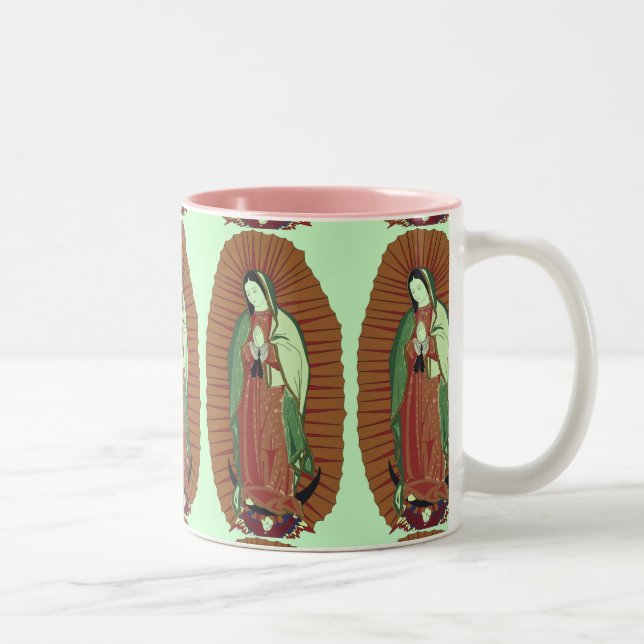 Our Lady Of Guadalupe Two-Tone Coffee Mug (Right)