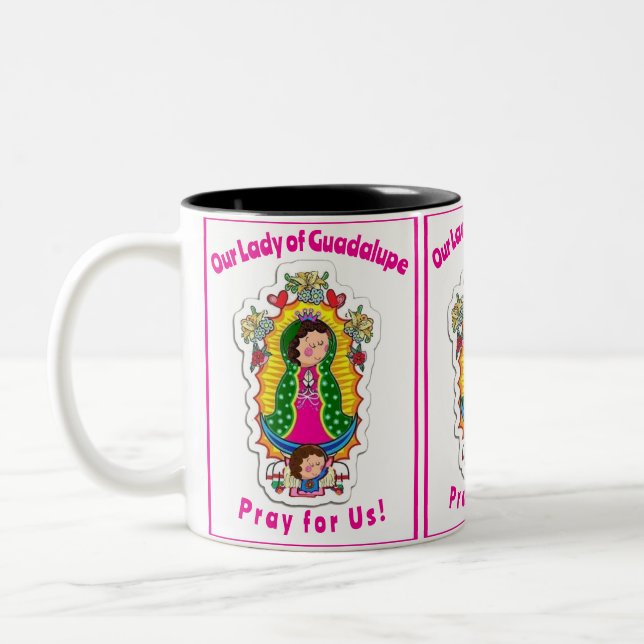 Our Lady of Guadalupe Two-Tone Coffee Mug (Left)