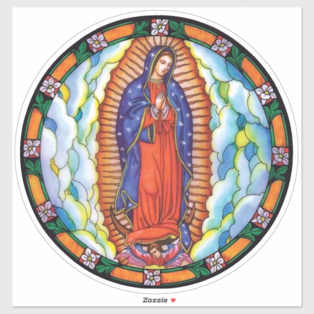 Our Lady of Guadalupe Vibrant Colour Stained Glass (Sheet)