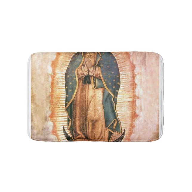 Our Lady Of Guadalupe Vintage Bath Mat (Front)