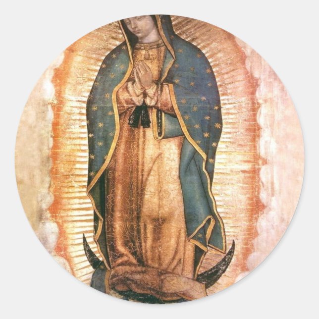 Our Lady Of Guadalupe Vintage Classic Round Sticker (Front)