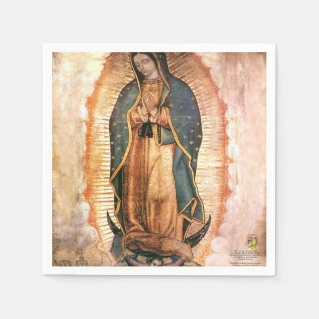 Our Lady Of Guadalupe Vintage Napkin (Front)