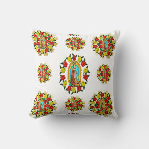 Our Lady of Guadalupe Virgin Mary Catholic Saint Throw Pillow