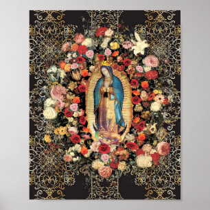 Our Lady of Guadalupe Virgin Mary Colourful  Poster