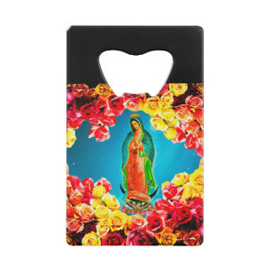 Our Lady of Guadalupe Wallet Size Beer Can Opener Credit Card Bottle Opener