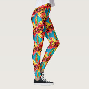Our Lady of Guadalupe with Colourful Roses Women's Leggings